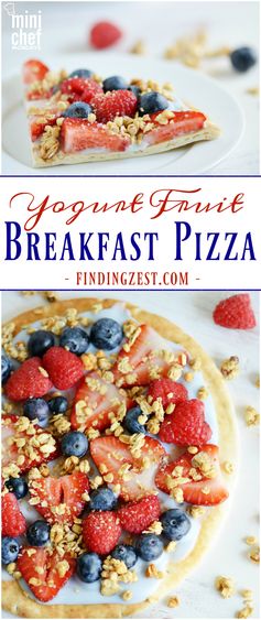 Yogurt Fruit Breakfast Pizza