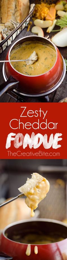 Zesty Cheddar Fondue