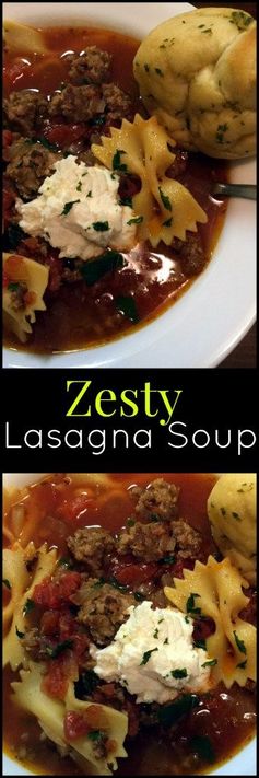 Zesty Lasagna Soup