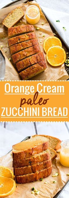 Zesty Orange Cream Paleo Zucchini Bread