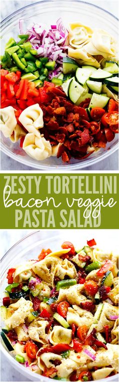 Zesty Tortellini Bacon Vegetable Salad