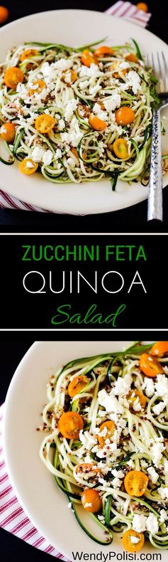 Zucchini Feta Quinoa Salad with Lemon Dill Dressing