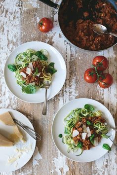 Zucchini Noodle Bolognese